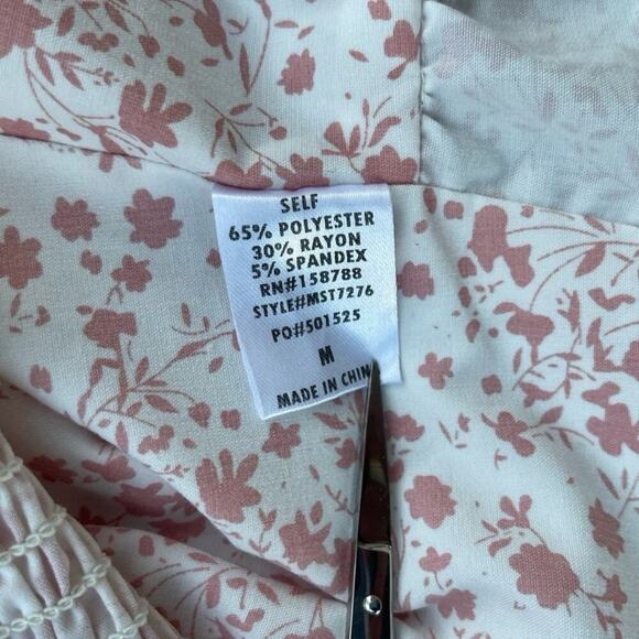 Mable Anthropologie Floral Ruffle Tie Front Crop Top Mini Skirt Set – Medium - Picture 11 of 14